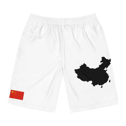 Chinese Pride Board Shorts White