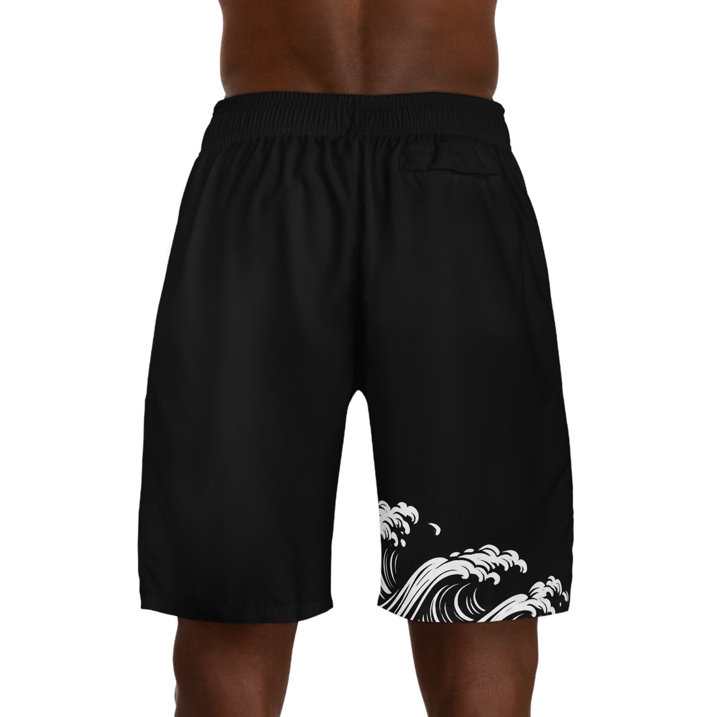 Wave of Kanagawa Jogger Shorts Black