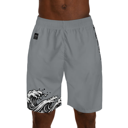 Wave of Kanagawa / Sakura Jogger Shorts Gray