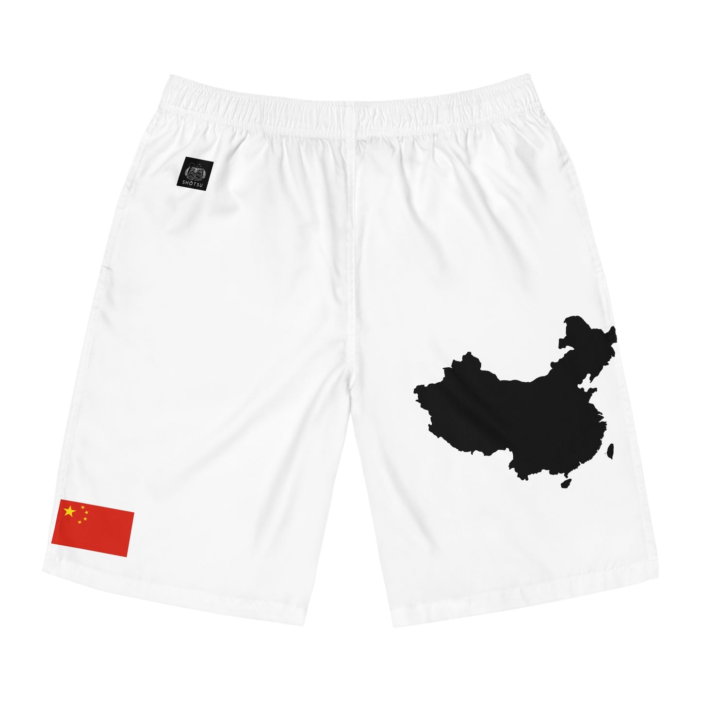 Chinese Pride Board Shorts White