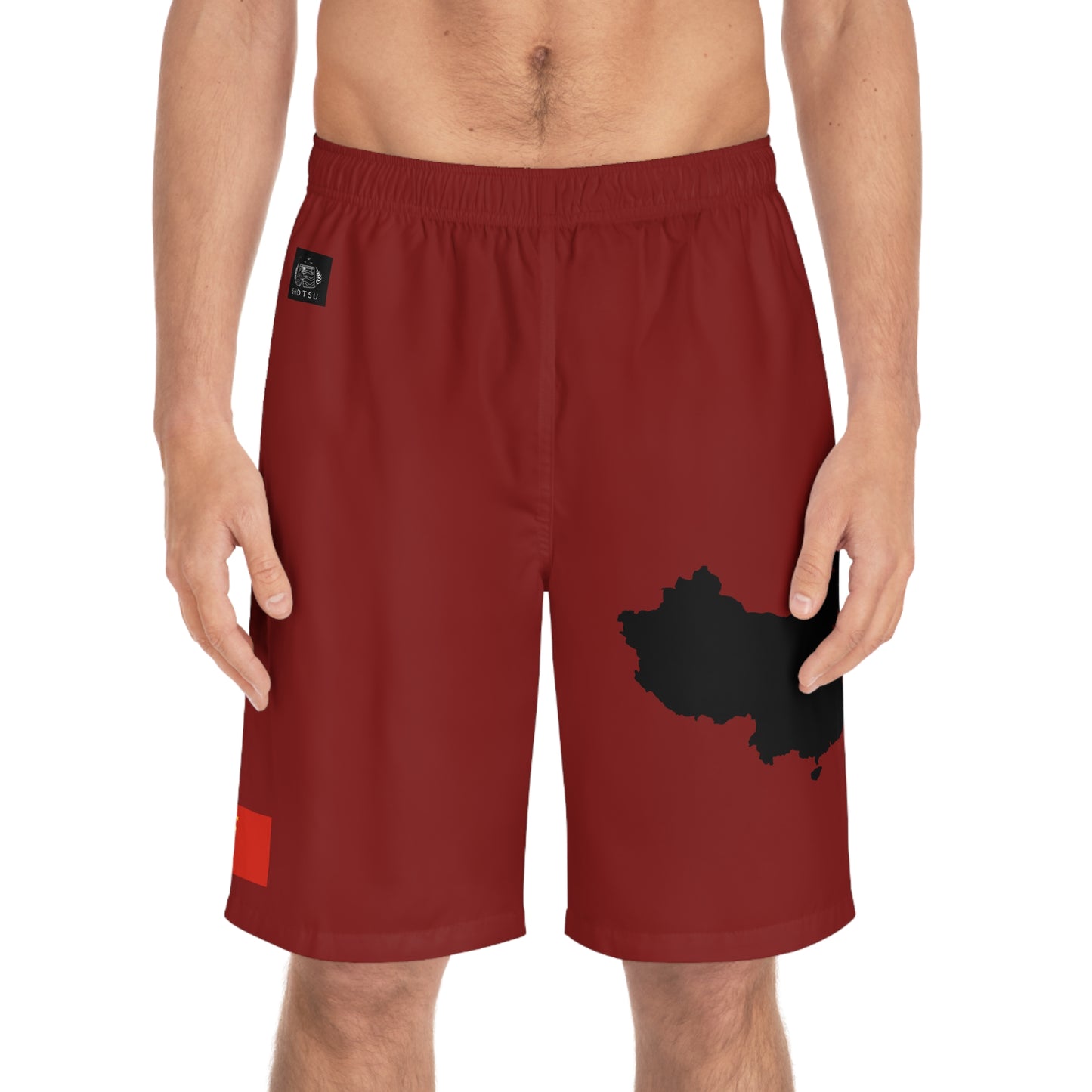 Chinese Pride Board Shorts Red