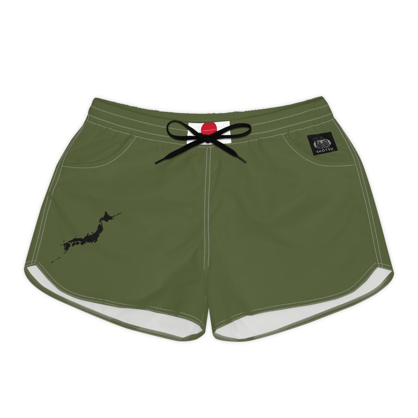 Japanese Pride Women's Casual Shorts Green