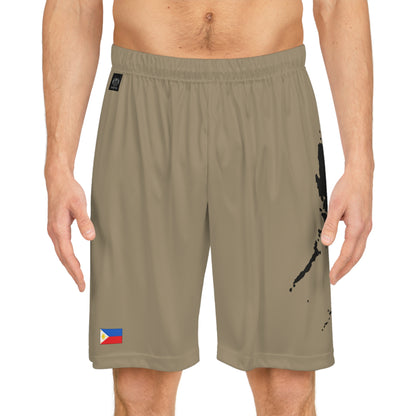Filipino Pride Basketball Shorts Khaki