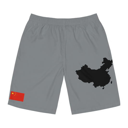Chinese Pride Board Shorts Gray