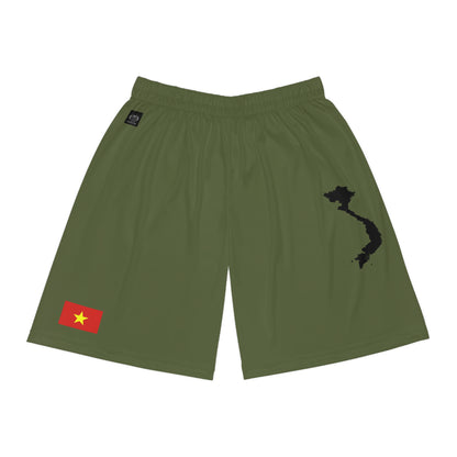 Vietnamese Pride Basketball Shorts Green