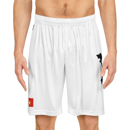 Vietnamese Pride Basketball Shorts White