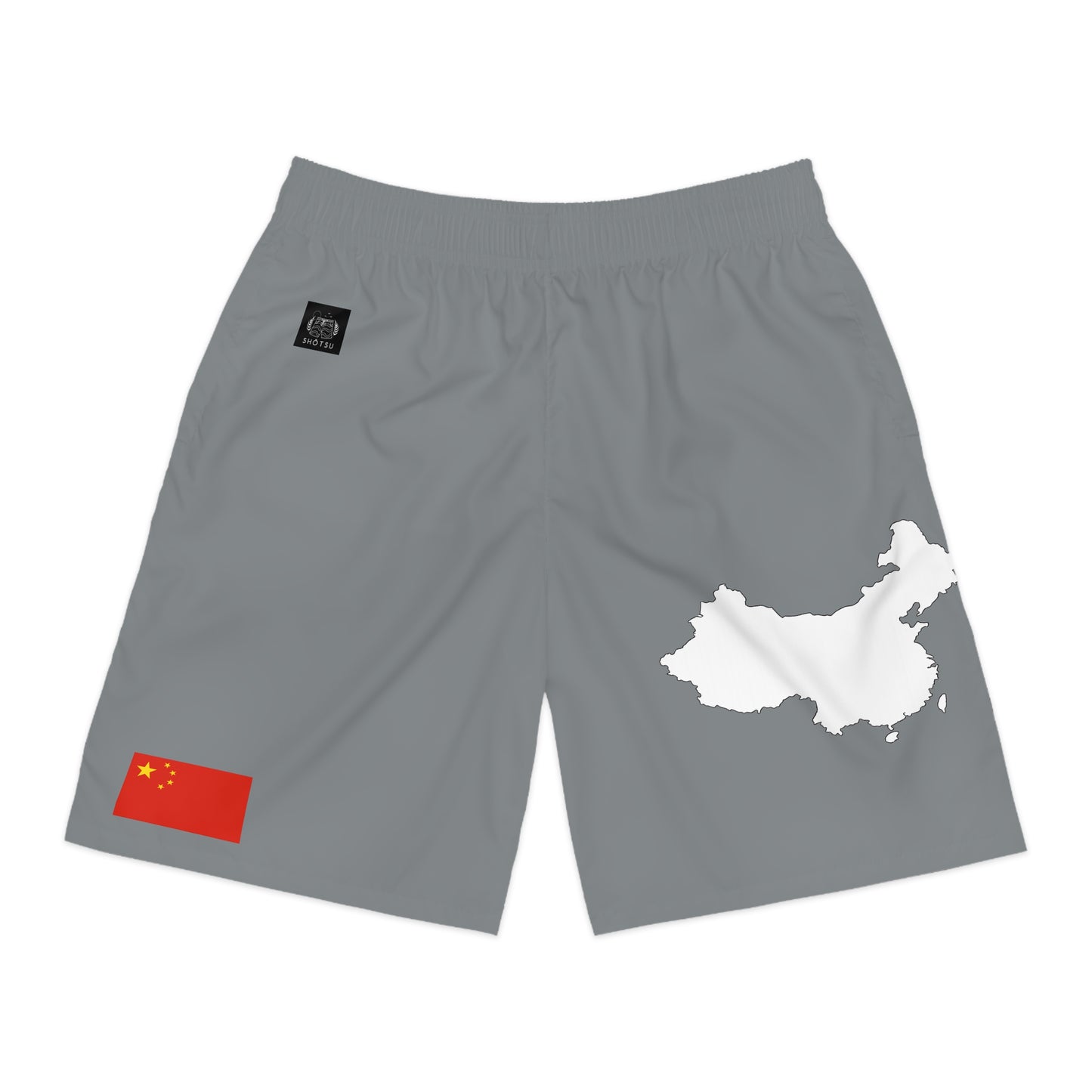 Chinese Pride Jogger Shorts Gray