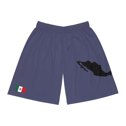 Mexican Pride Basketball Shorts Blue