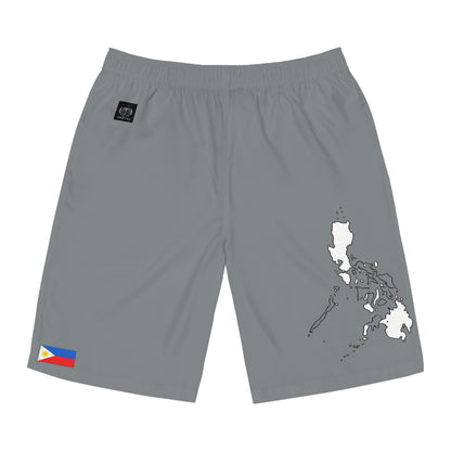 Filipino Pride Board Shorts White/Gray