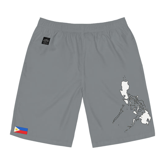Filipino Pride Board Shorts White/Gray