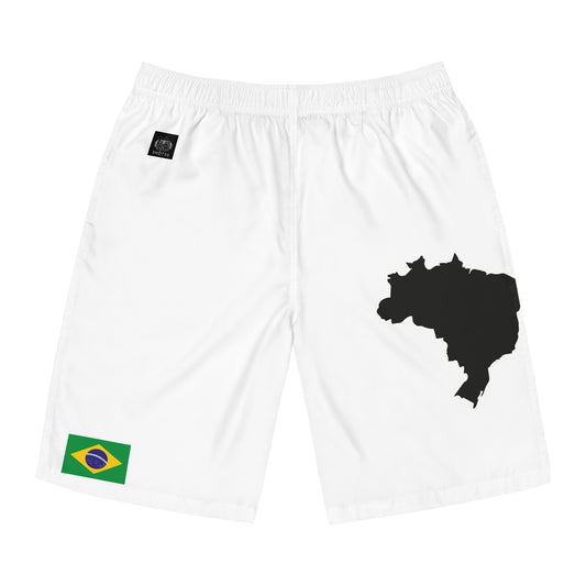 Brazilian Pride Board Shorts White
