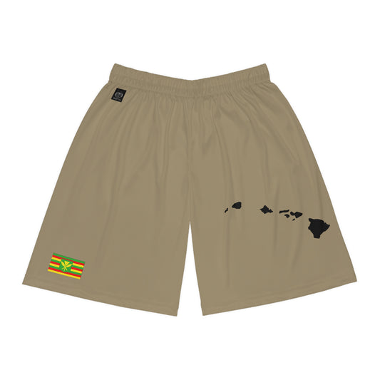Hawaiian Pride Basketball Shorts Khaki
