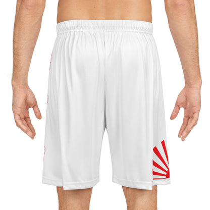 Rising Sun / Sakura Basketball Shorts White