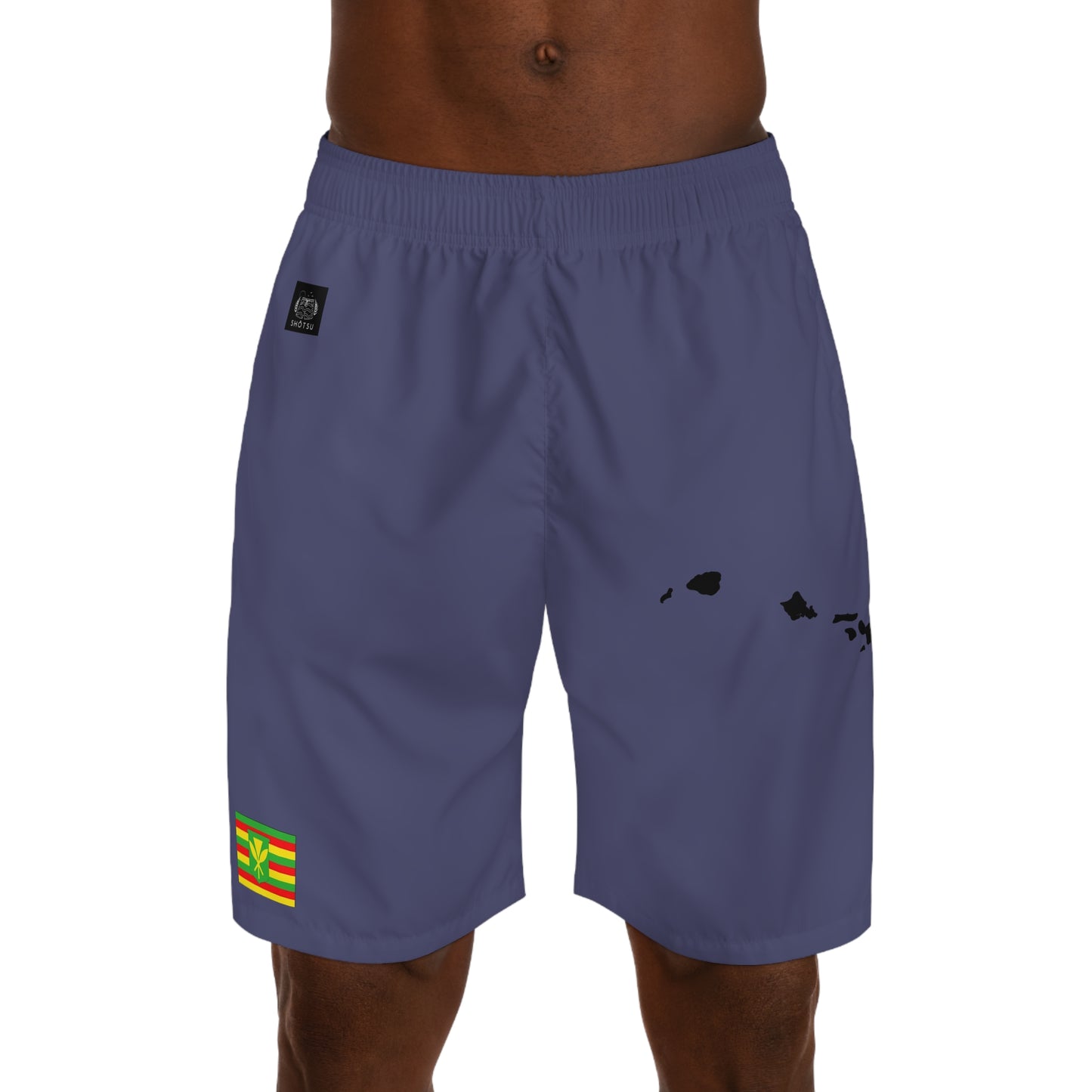 Hawaiian Pride Jogger Shorts Blue