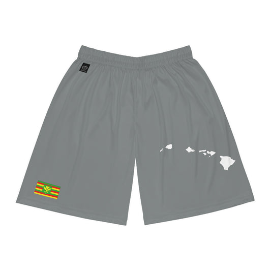 Hawaiian Pride Basketball Shorts Gray/White