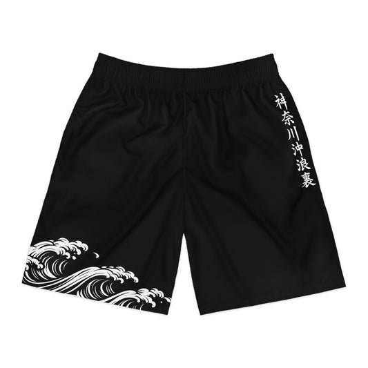 Wave of Kanagawa Jogger Shorts Black