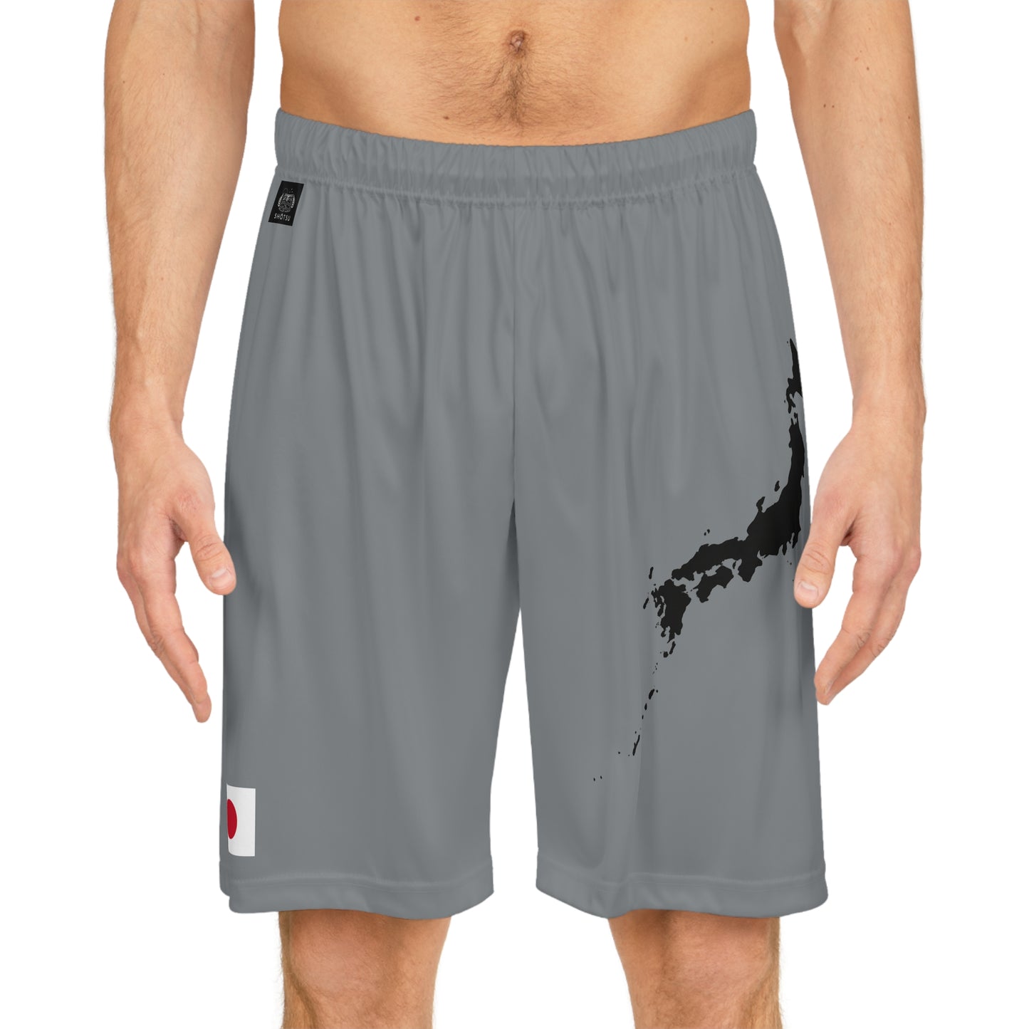 Japanese Pride Basketball Shorts Gray