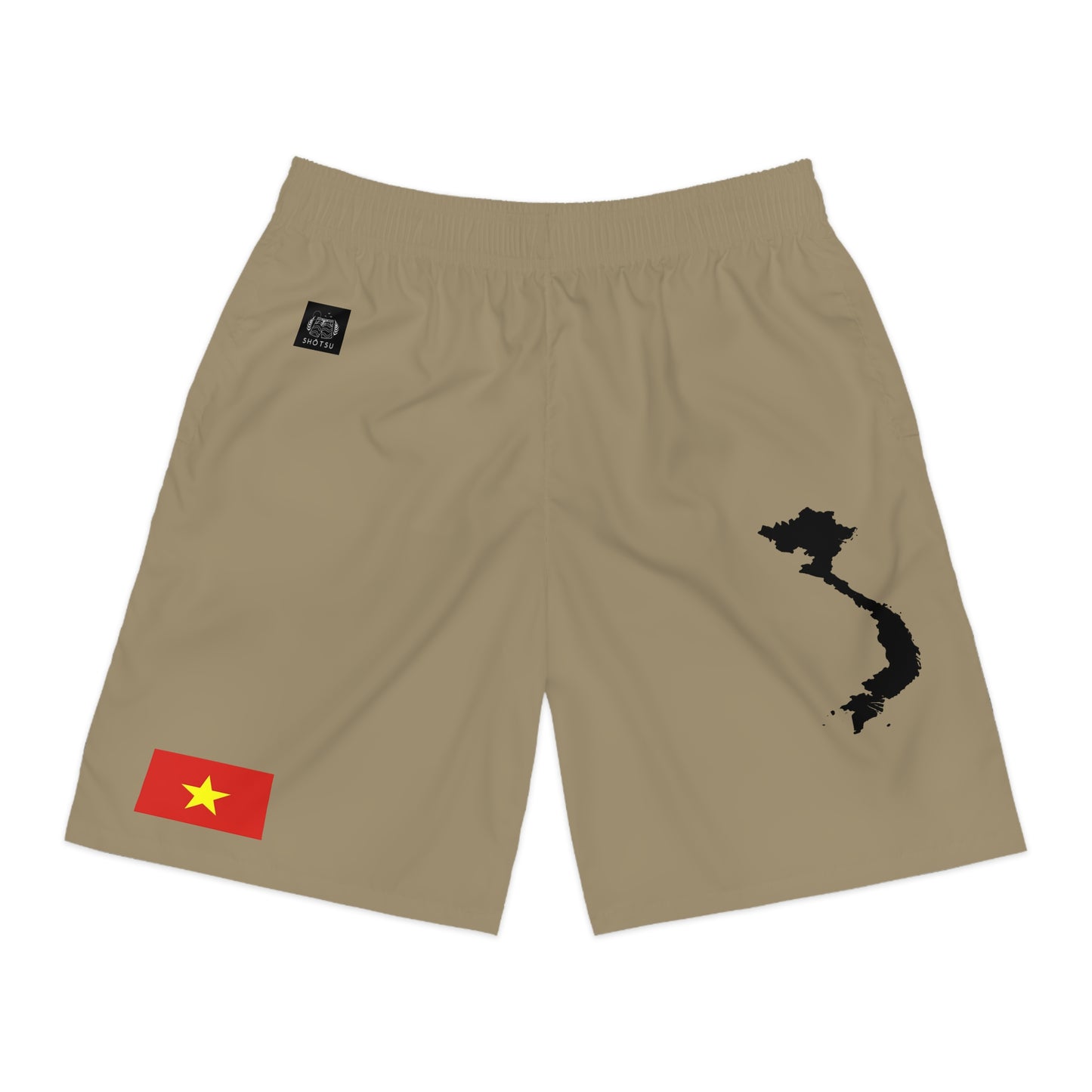 Vietnamese Pride Jogger Shorts Khaki