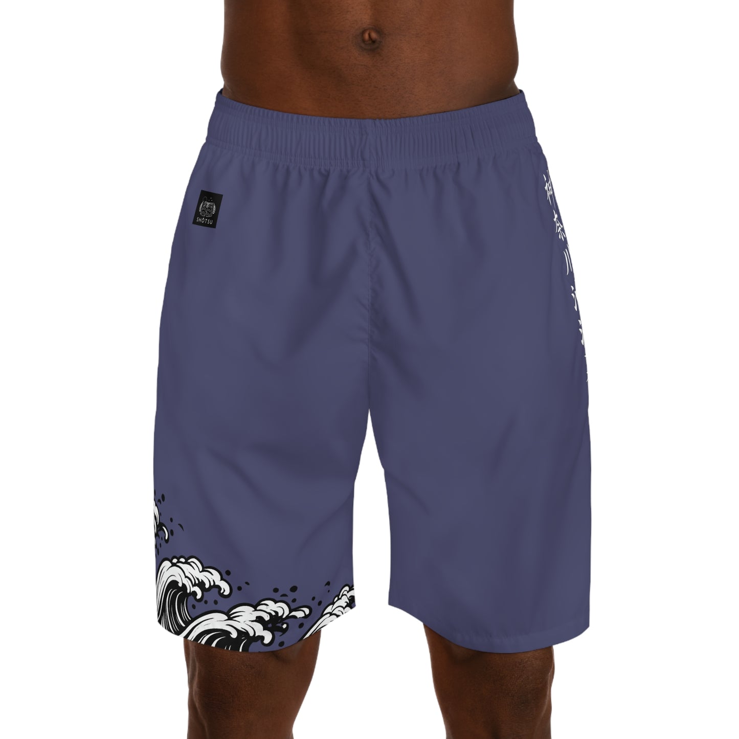 Wave of Kanagawa / Sakura Jogger Shorts Blue