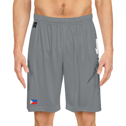 Filipino Pride Basketball Shorts White/Gray