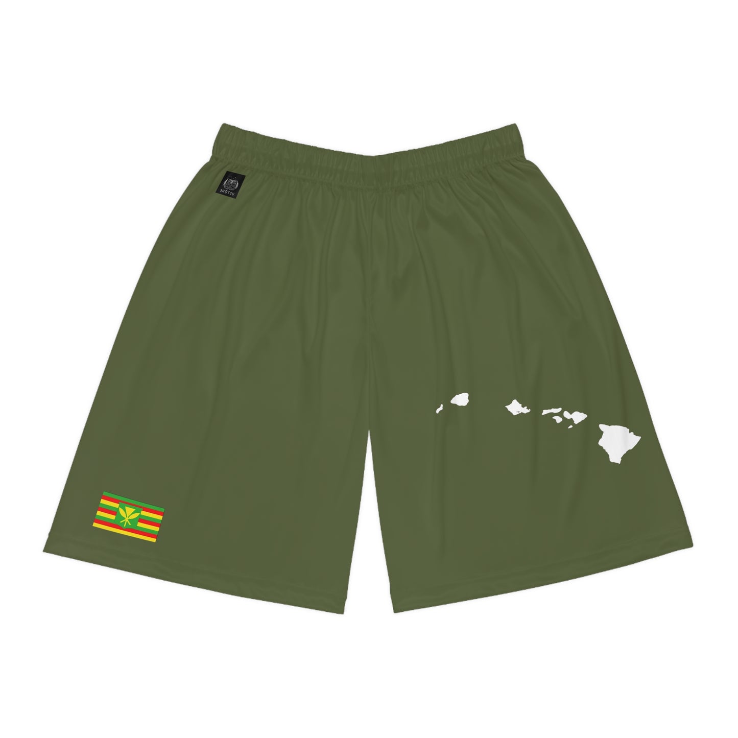 Hawaiian Pride Basketball Shorts Green/White