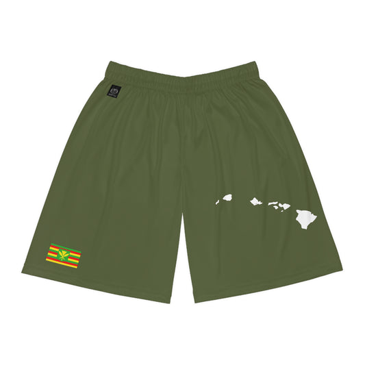 Hawaiian Pride Basketball Shorts Green/White