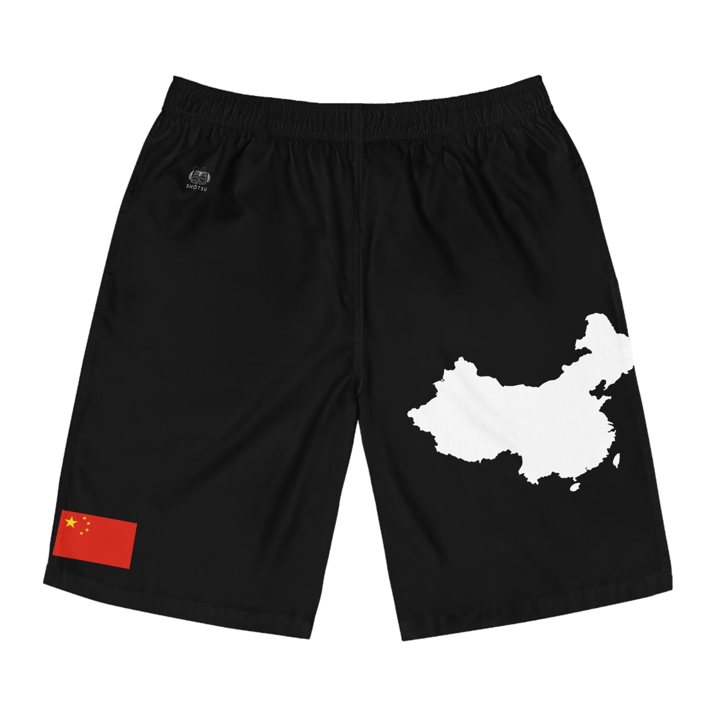 Chinese Pride Board Shorts Black