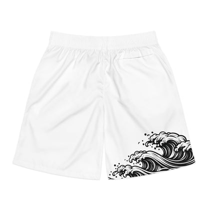 Wave of Kanagawa Jogger Shorts White