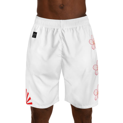 Rising Sun / Sakura Jogger Shorts White