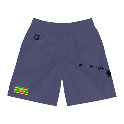Hawaiian Pride Jogger Shorts Blue