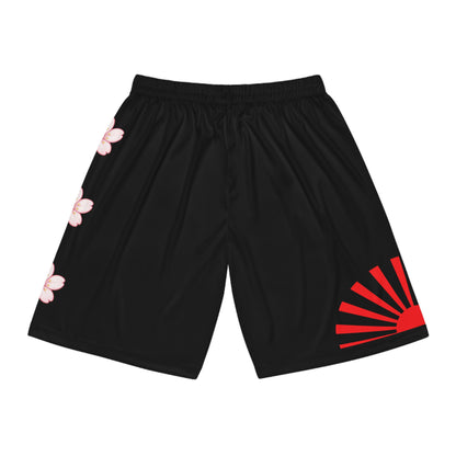Rising Sun / Sakura Basketball Shorts Black