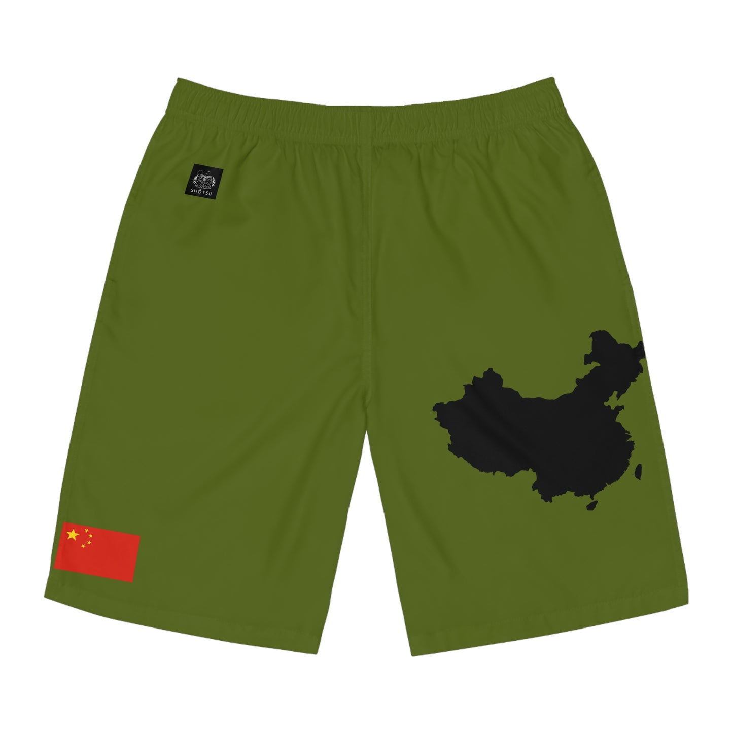 Chinese Pride Board Shorts Green