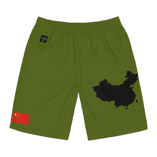 Chinese Pride Board Shorts Green