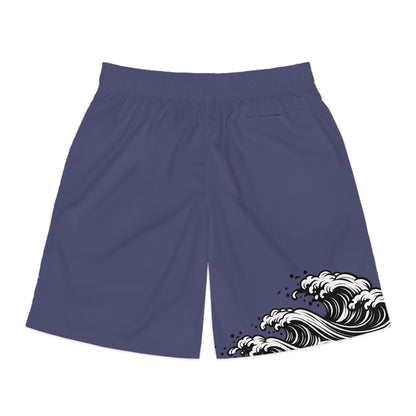 Wave of Kanagawa / Sakura Jogger Shorts Blue