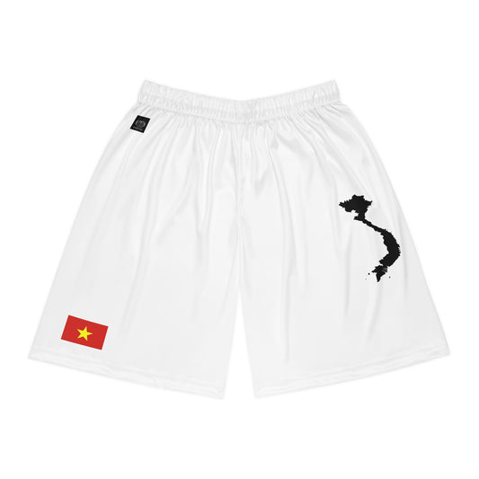 Vietnamese Pride Basketball Shorts White