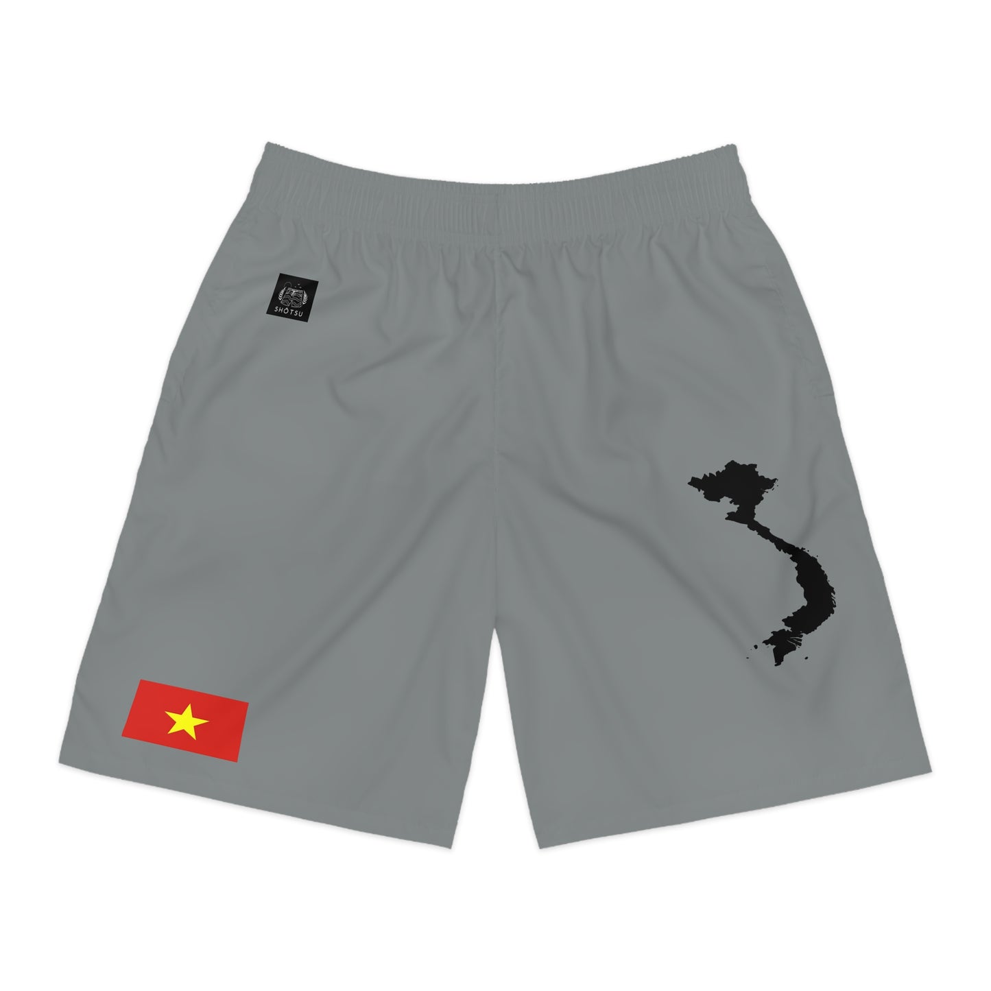 Vietnamese Pride Jogger Shorts Gray