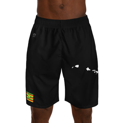 Hawaiian Pride Jogger Shorts Black