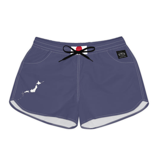 Japanese Pride Women's Casual Shorts White/Blue
