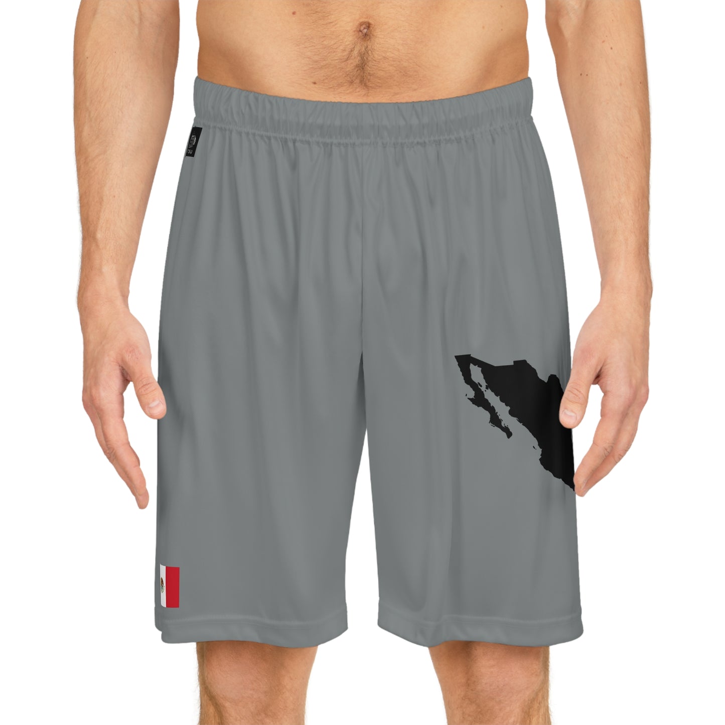 Mexican Pride Basketball Shorts Gray