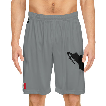 Mexican Pride Basketball Shorts Gray