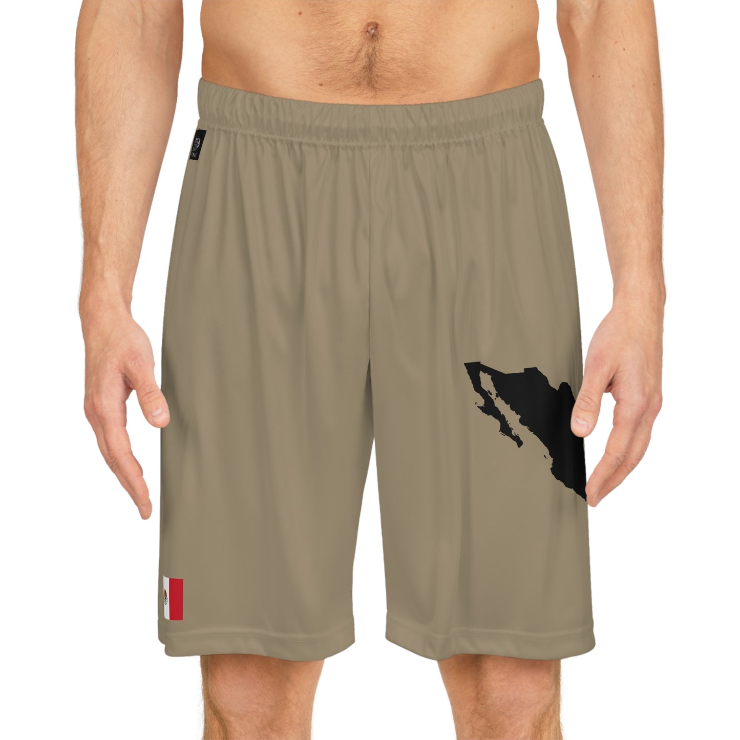 Mexican Pride Basketball Shorts Khaki
