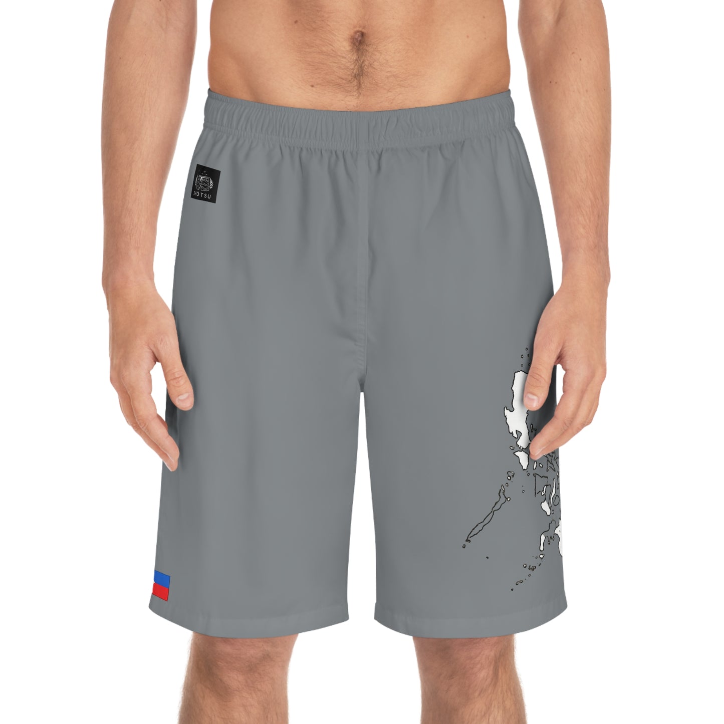 Filipino Pride Board Shorts White/Gray