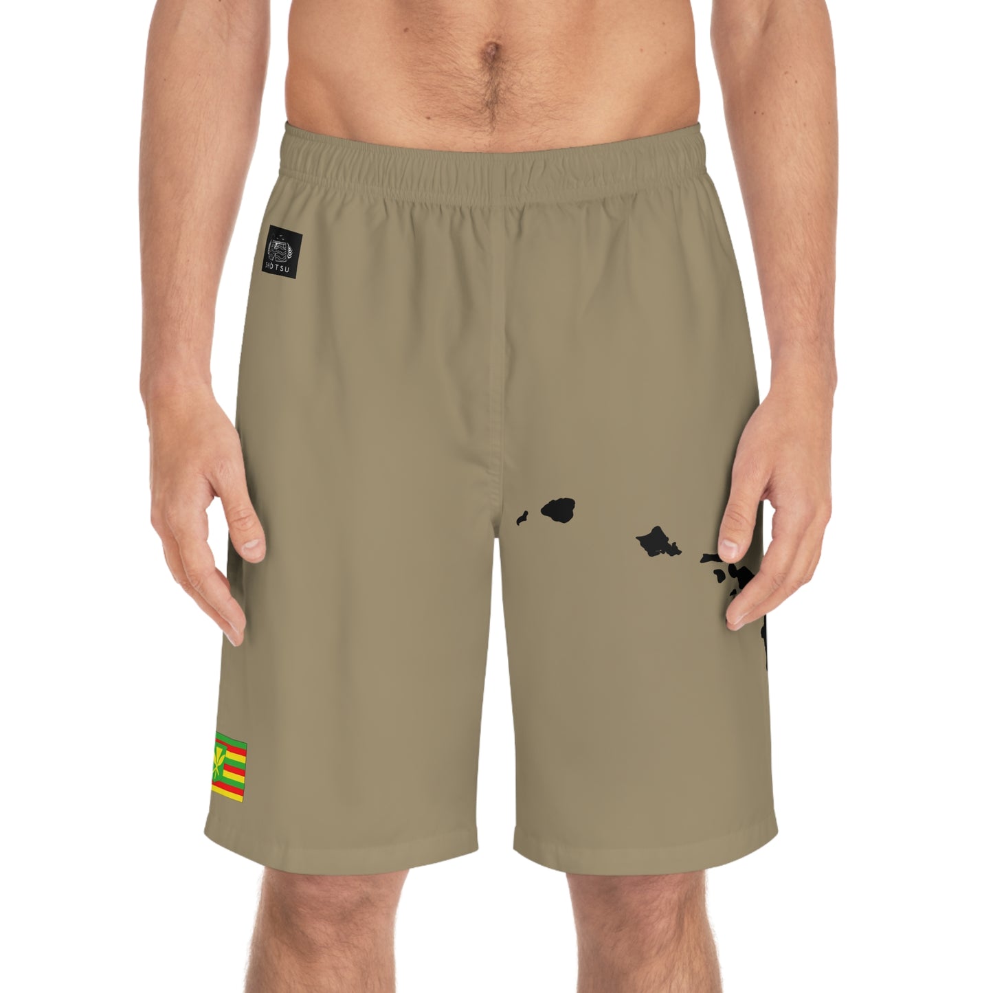 Hawaiian Pride Board Shorts Khaki
