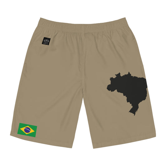 Brazilian Pride Board Shorts Khaki