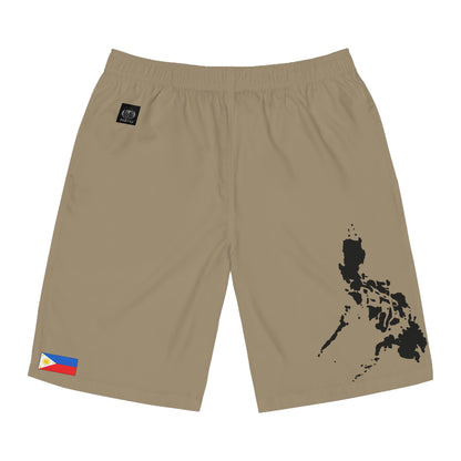 Filipino Pride Board Shorts Khaki