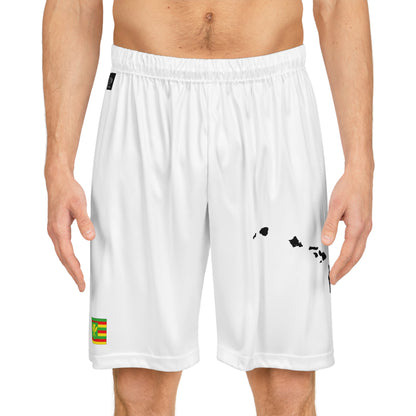 Hawaiian Pride Basketball Shorts White