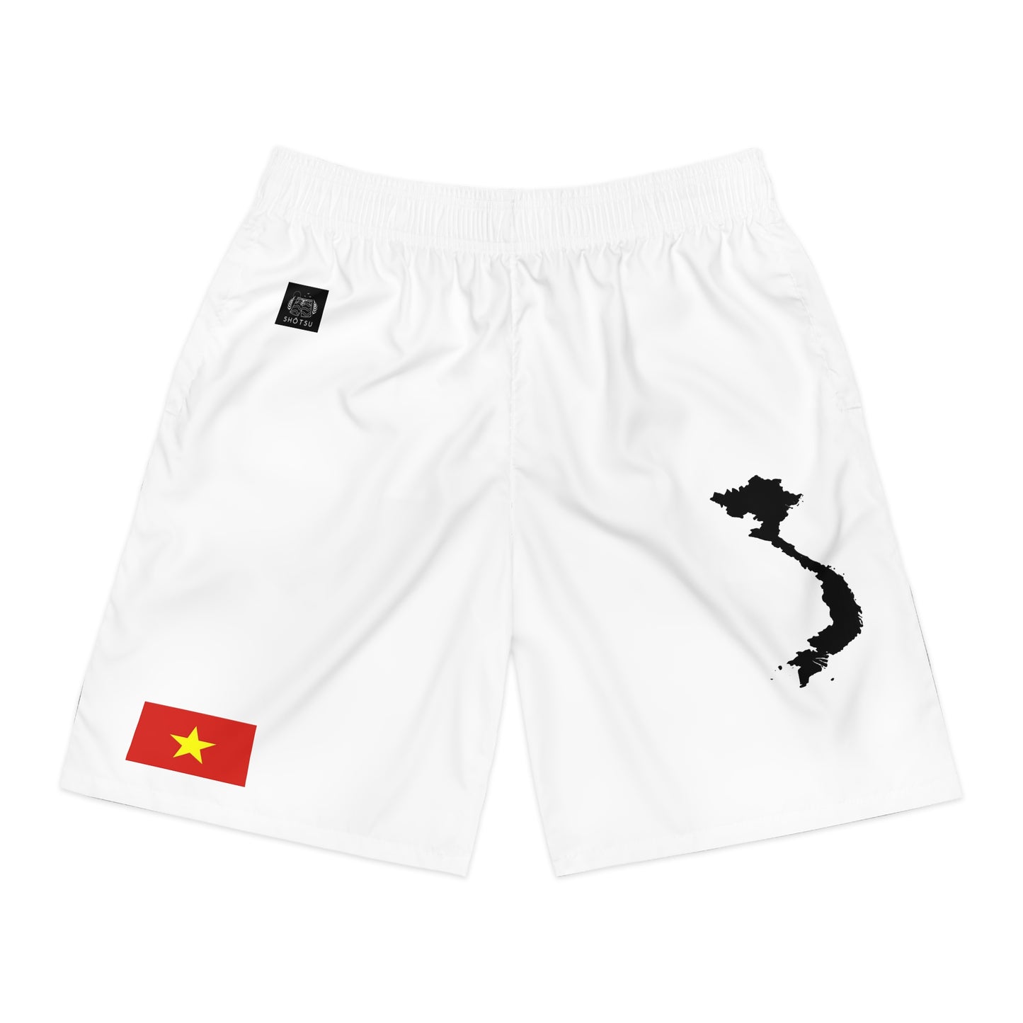 Vietnamese Pride Jogger Shorts White