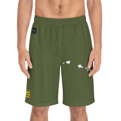 Hawaiian Pride Board Shorts Green
