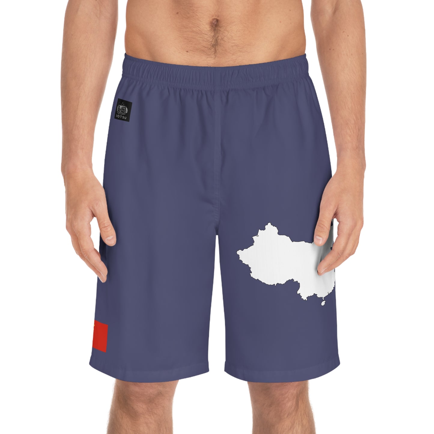 Chinese Pride Board Shorts White/Blue