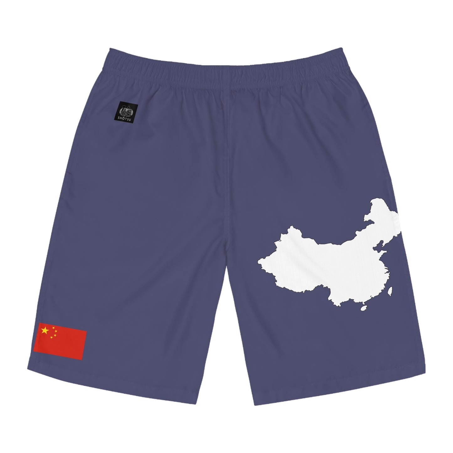 Chinese Pride Board Shorts White/Blue
